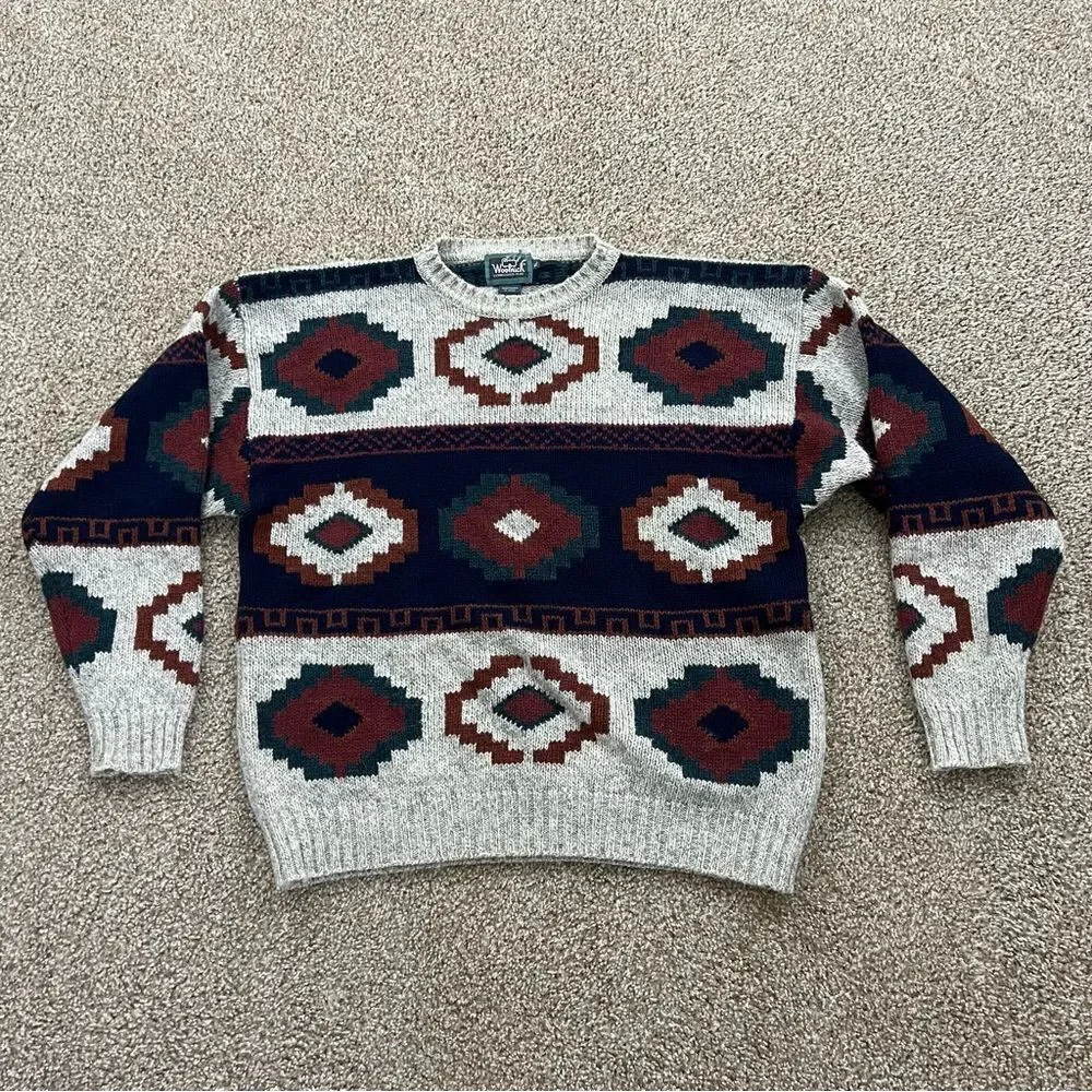 Vintage Woolrich Southwestern Aztec Sweater men's XL